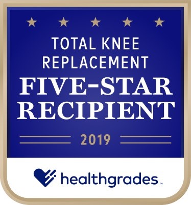 healthgrades five star total knee replacement 2019 award